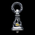 Crane Bell Pendant 18k Gold Eyes