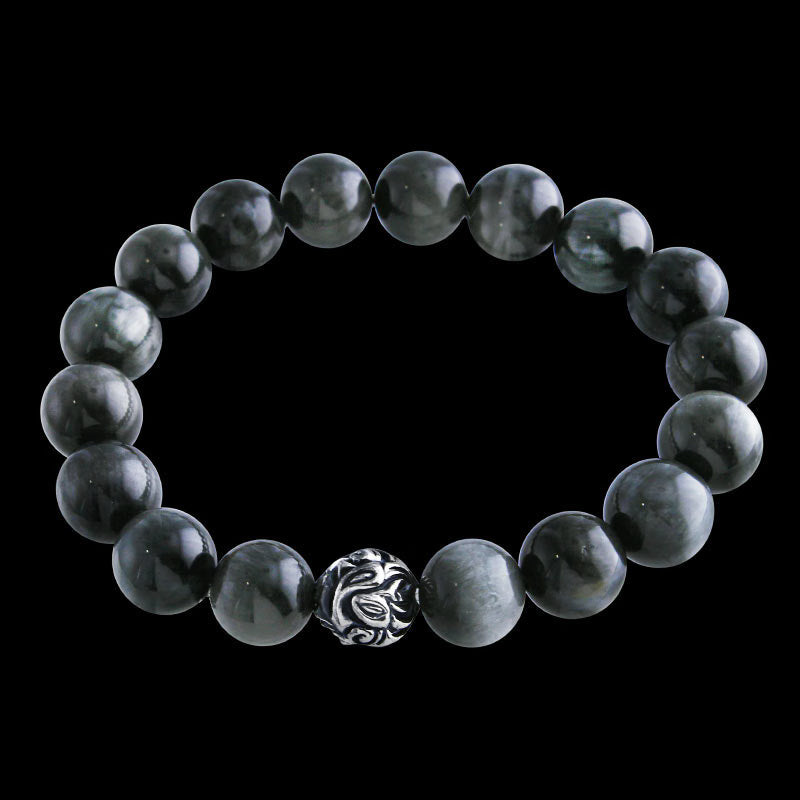 Embossed Nest Bead 10mm Bracelet