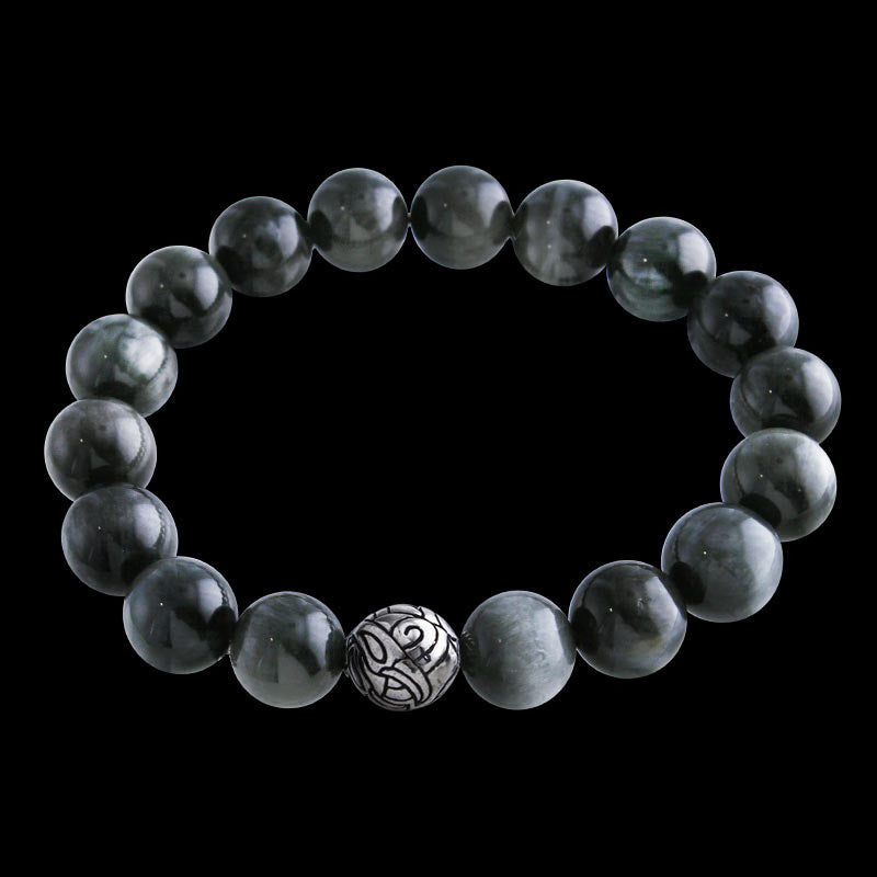 Engraved Nest Bead 10mm Bracelet