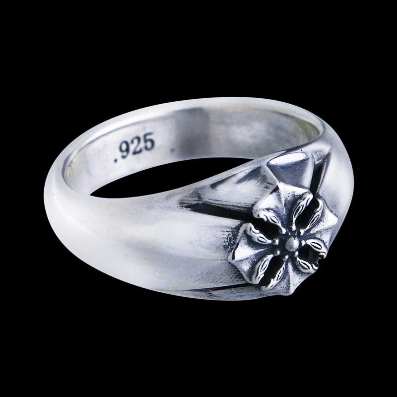 Iron Raven Cross Ring