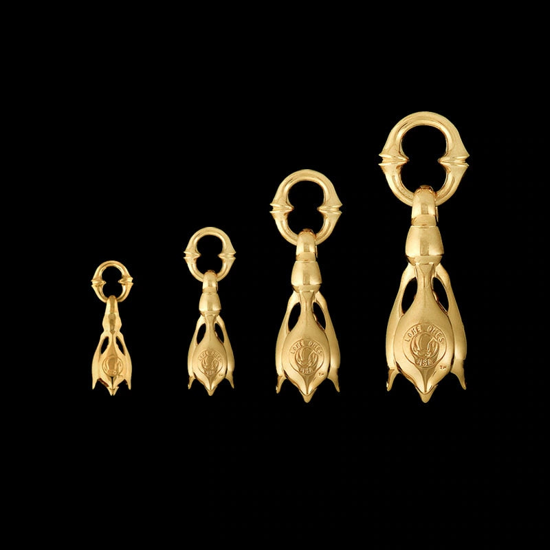 Tear Bell Pendant, 18k Yellow Gold