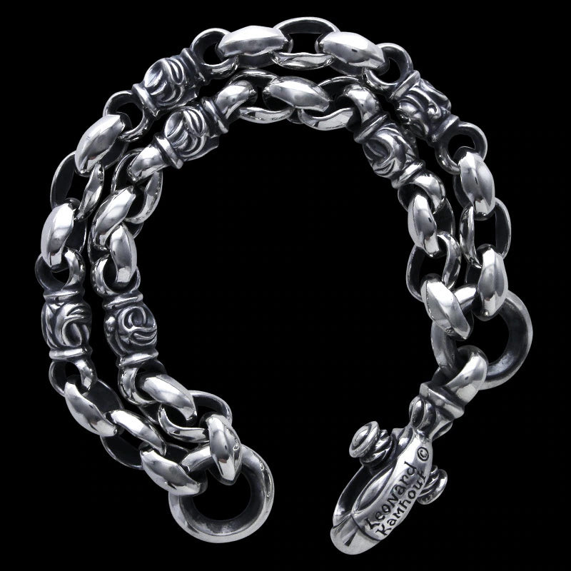 Double Silk Dove Bracelet (Leonard Kamhout Engraving)