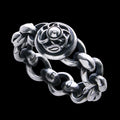 Mini Silk Link with Circle & Crane Dome Ring