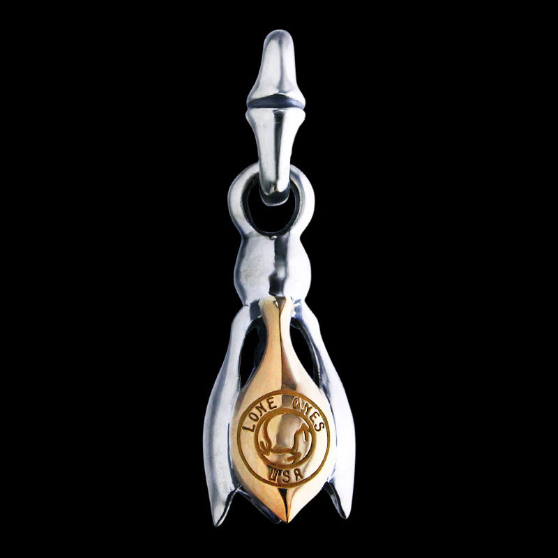Tear Bell Pendant with One 18K Rose Gold Fusion