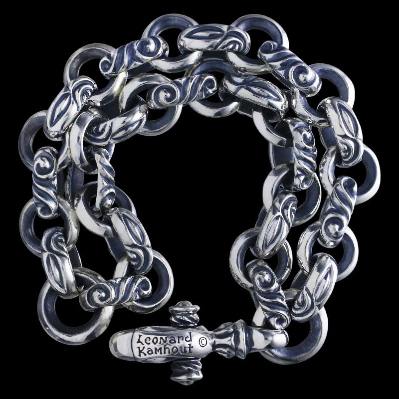 Double Raven Bracelet (Leonard Kamhout Engraving)