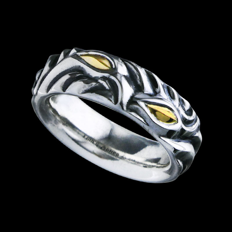 Love Byte Ring with Gold Eye (18 Gold Yellow Gold)