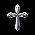 Carved Silk Cross Pendant
