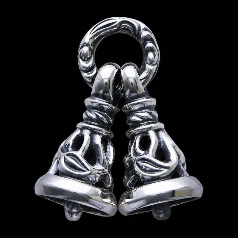 Two Crane Bell Pendant (Crane Circle)
