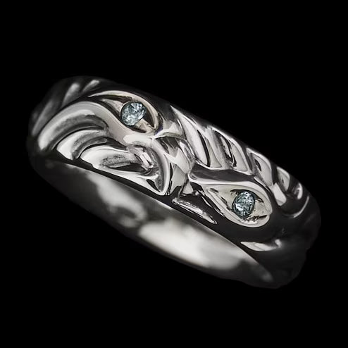Love Bite Ring with Aquamarine