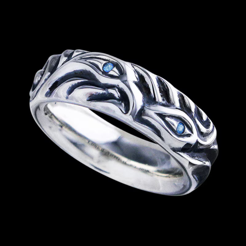 Love Bite Ring with Blue Zircon
