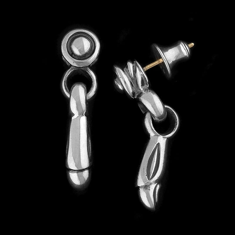 Crane head earrings