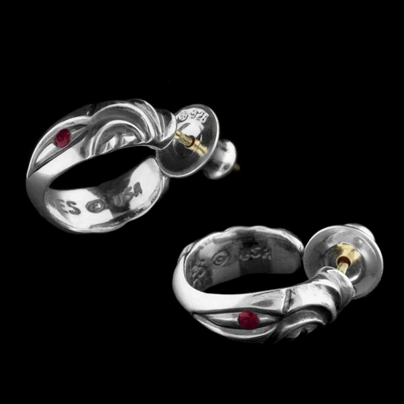 Osprey Earrings with Ruby