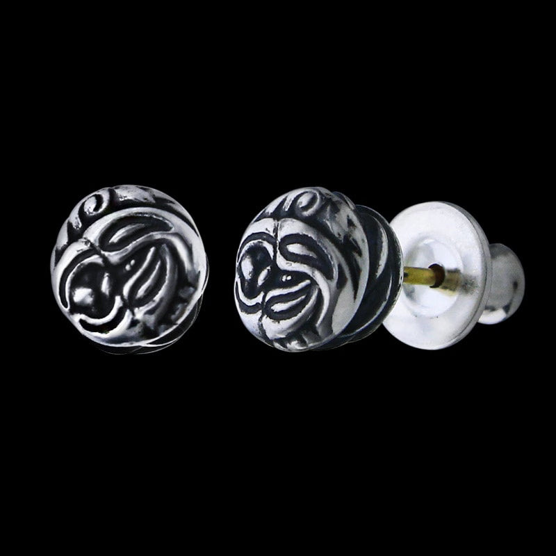 Carved Nest Stud Earrings