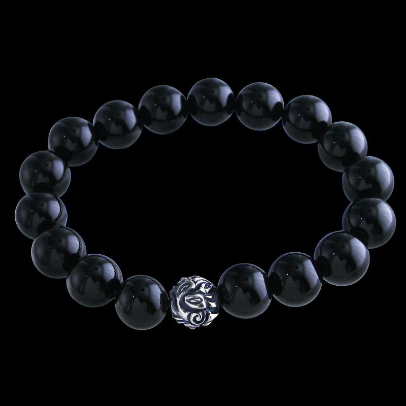 Embossed Nest Bead 10mm Bracelet