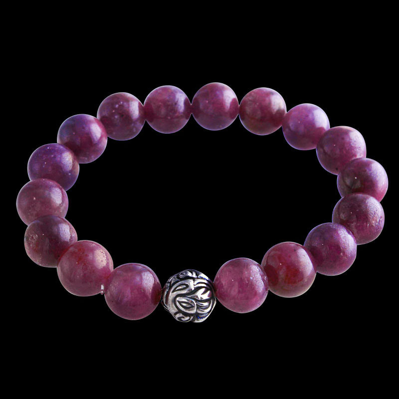 Embossed Nest Bead 10mm Bracelet