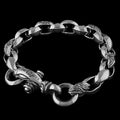 Carved Silk Link (M) Bracelet (Plain Circle)