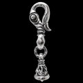 Swan Clip with Crane Bell Key Clasp