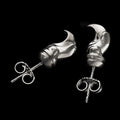 Crow stud earrings