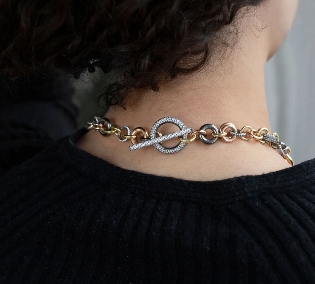 Atlantis MX Pavé Diamond Toggle Necklace