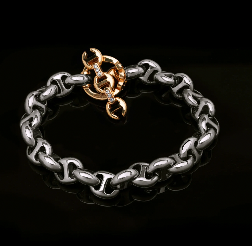 HB061 10MM OPEN-LINK™ BRACELET - STERLING SILVER | 18K