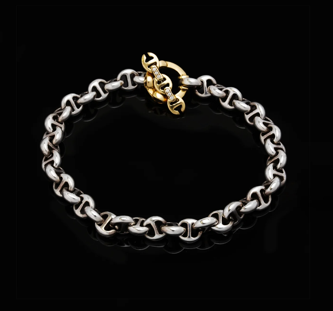 HSB 5MM OPEN-LINK™ ブレスレット - スターリングシルバー | 18Kゴールド