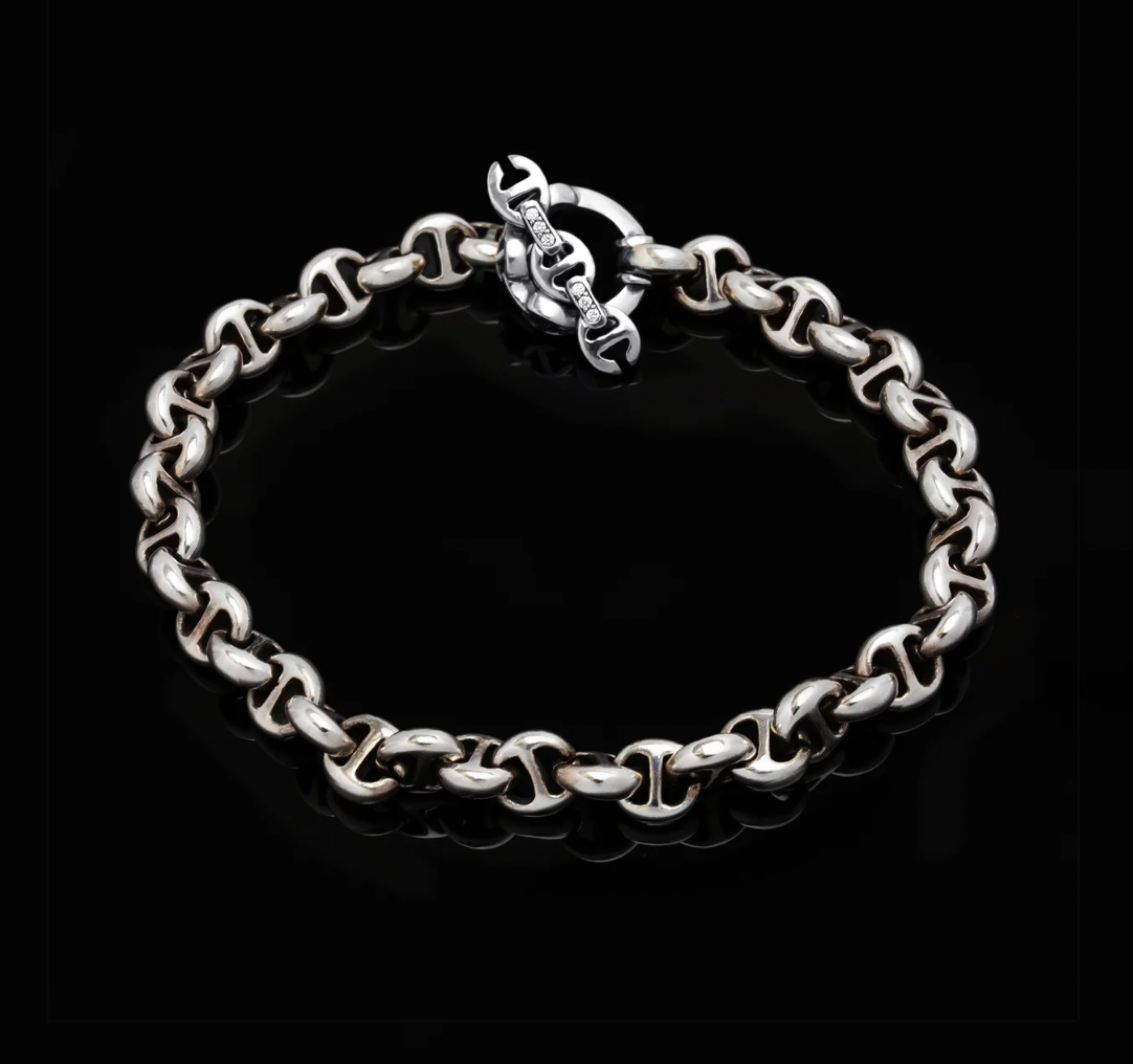 HSB 5MM OPEN-LINK™ ブレスレット - スターリングシルバー | 18Kゴールド