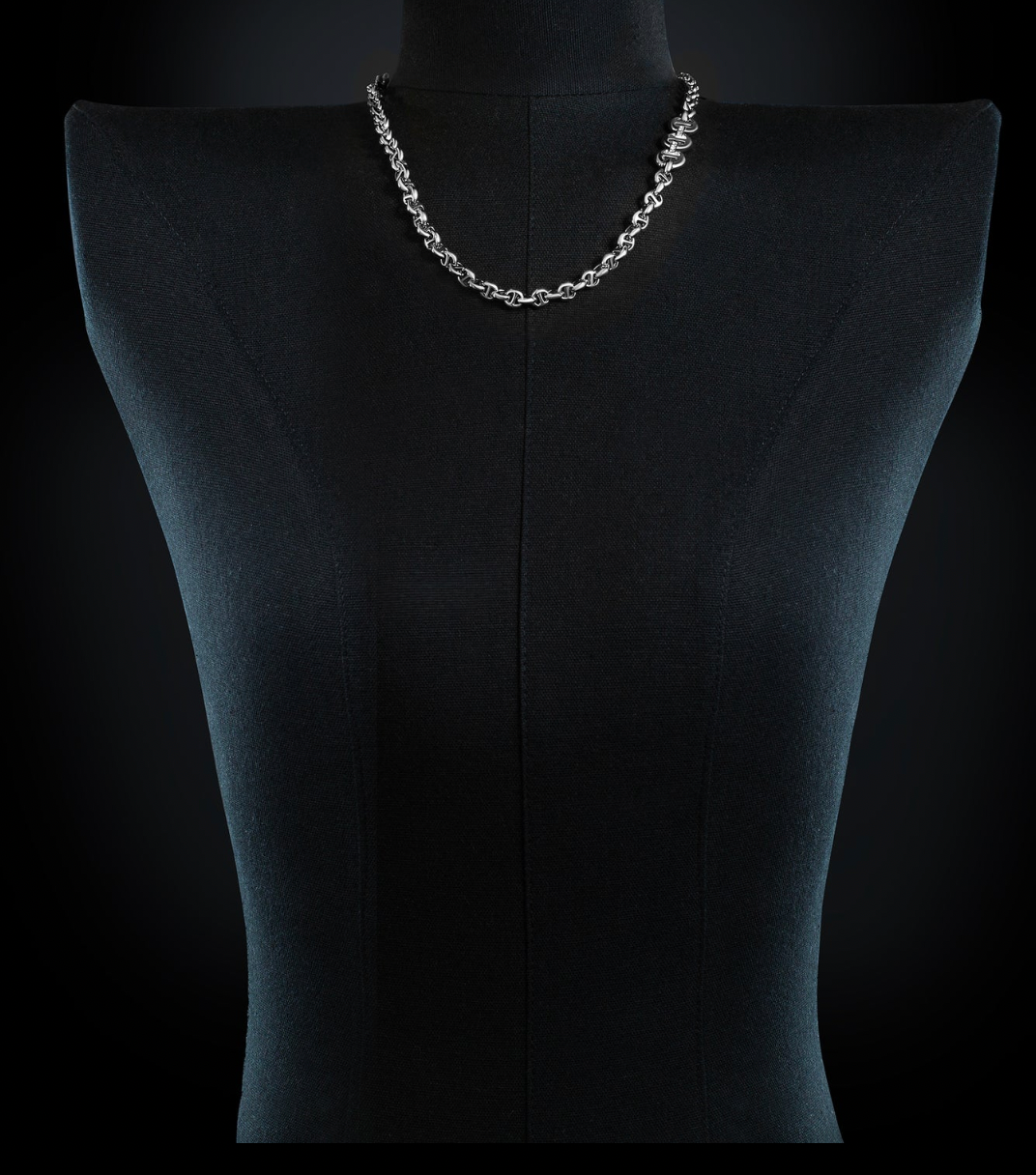 HB063D 5MM OPEN-LINK™ NECKLACE WITH DIAMOND PENDANT