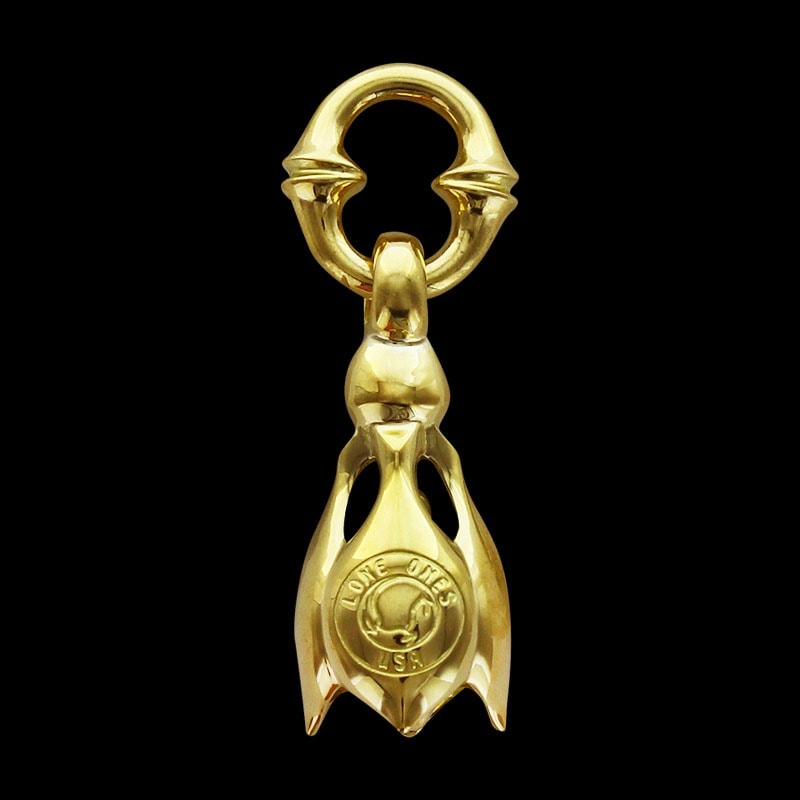Tear Bell Pendant, 18k Yellow Gold