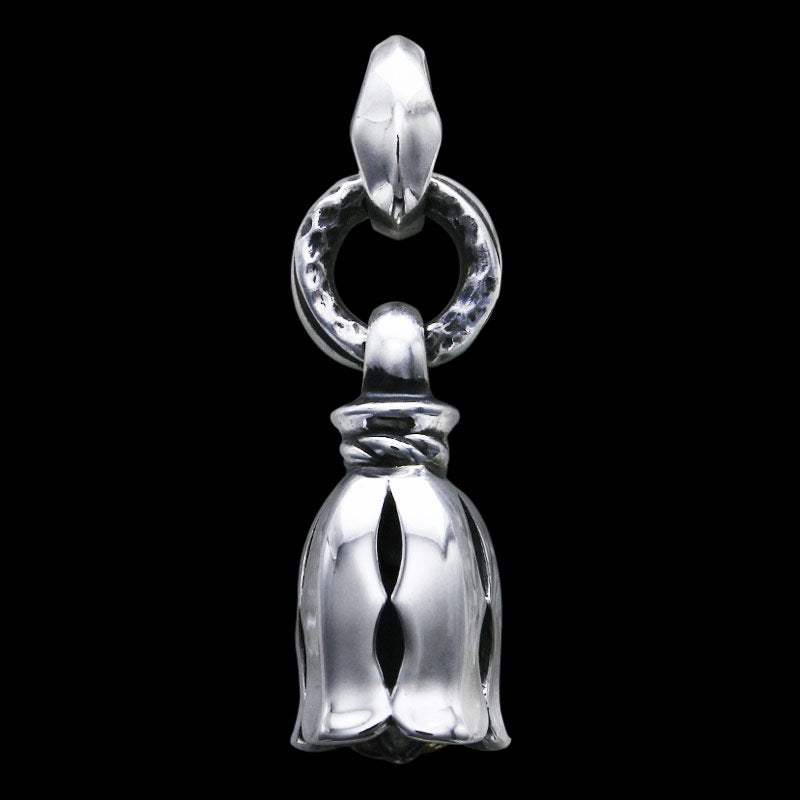 Silk Bell Pendant (S) with One 18K Gold Petal Linked Silk