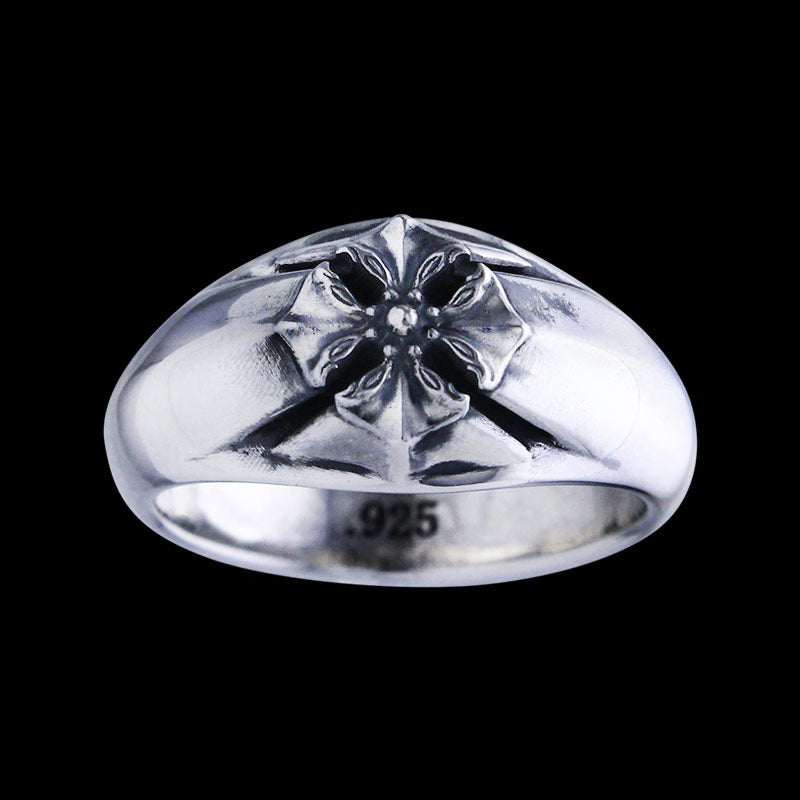 Iron Raven Cross Ring
