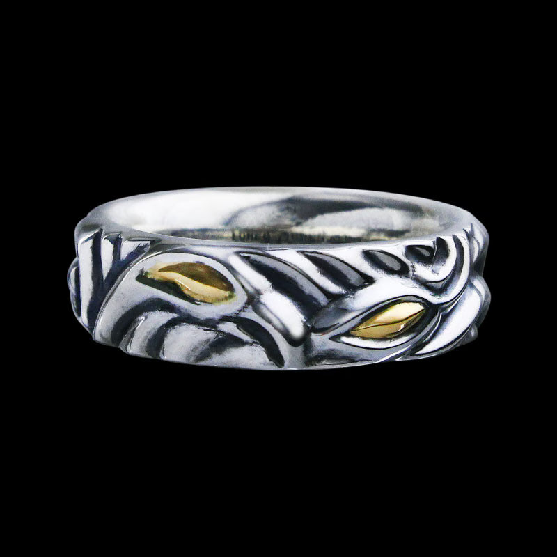 Love Byte Ring with Gold Eye (18 Gold Yellow Gold)