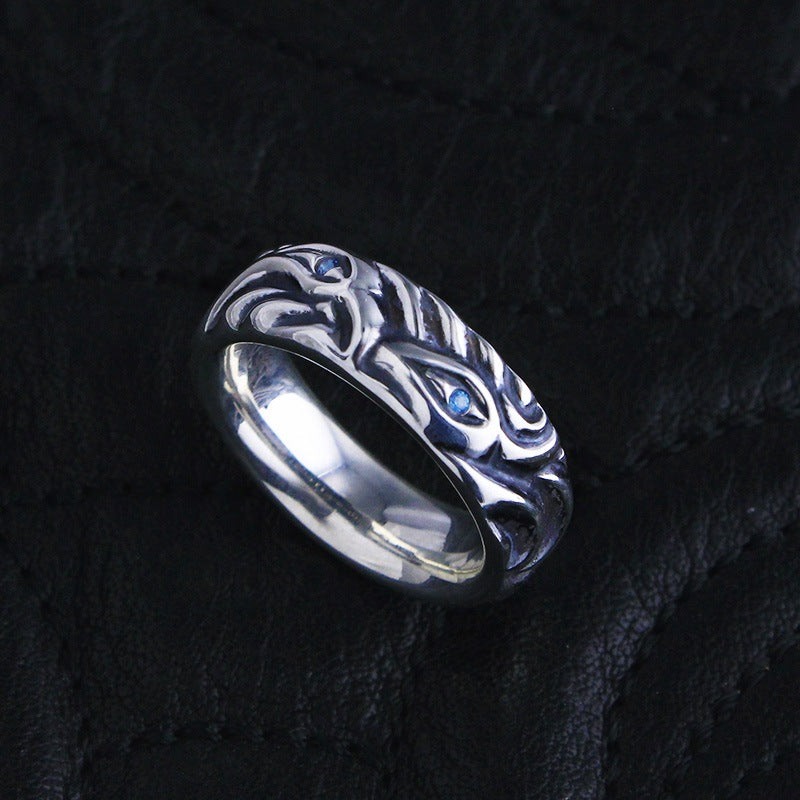 Love Bite Ring with Blue Zircon