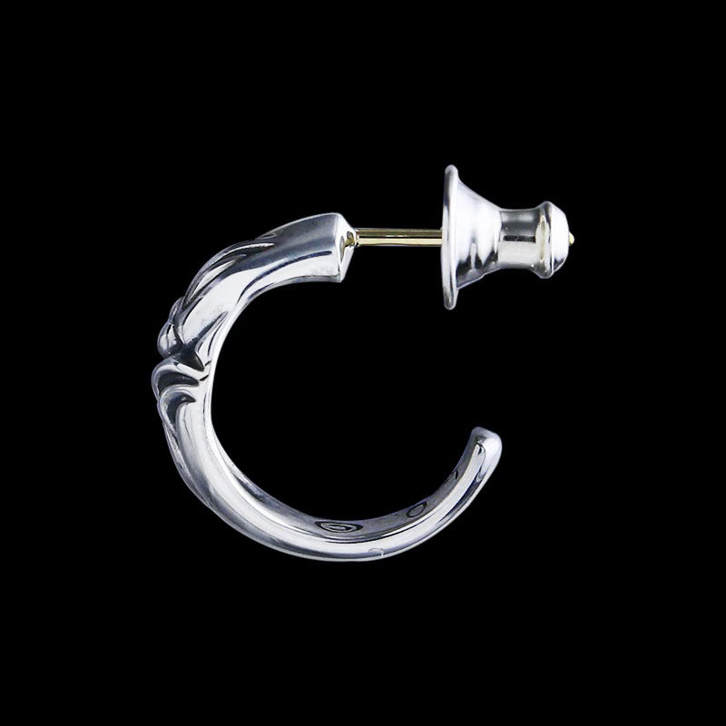 Carved Silk Hoop Earrings