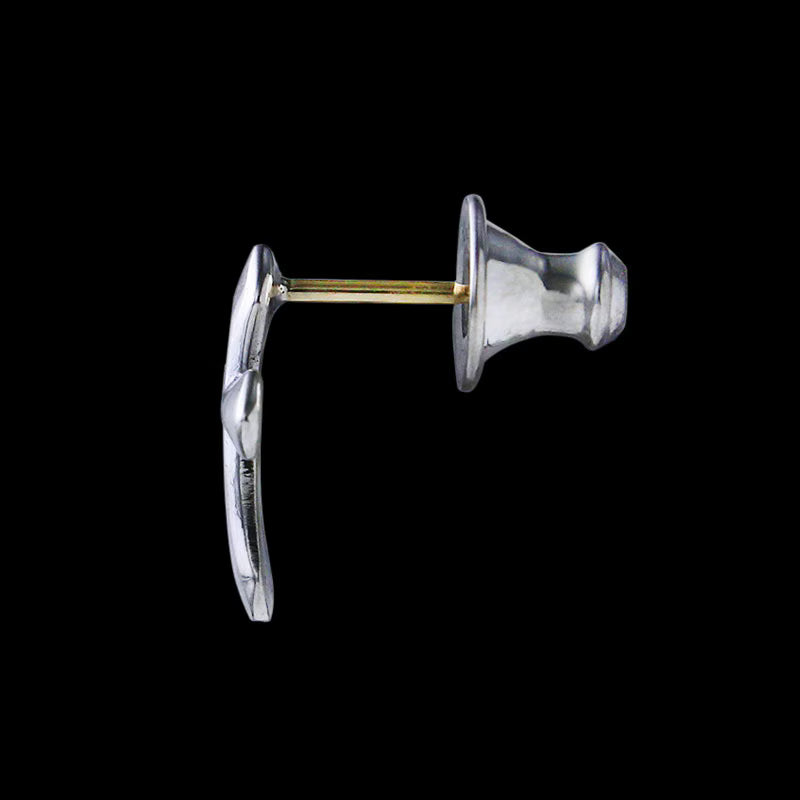 Silk cross stud earrings