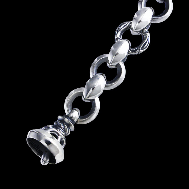 Cygnet Bevel with Heron Bell Bracelet (Leonard Kamhout Engraving)