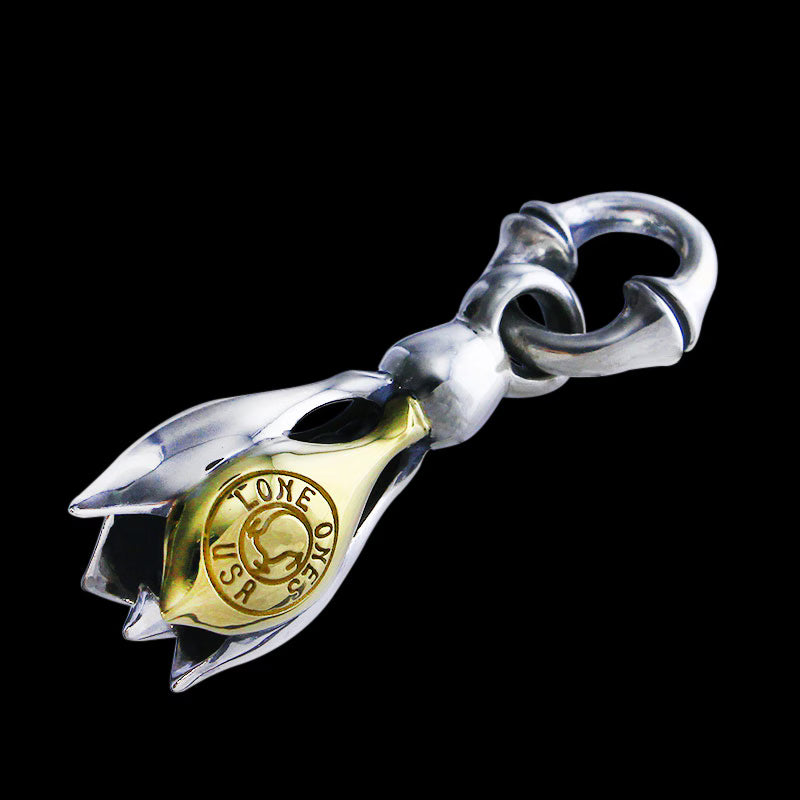 Tear Bell Pendant with One 18K Yellow Gold Fusion