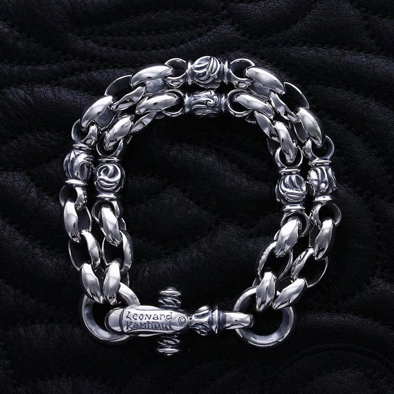 Double Silk Dove Bracelet (Leonard Kamhout Engraving)