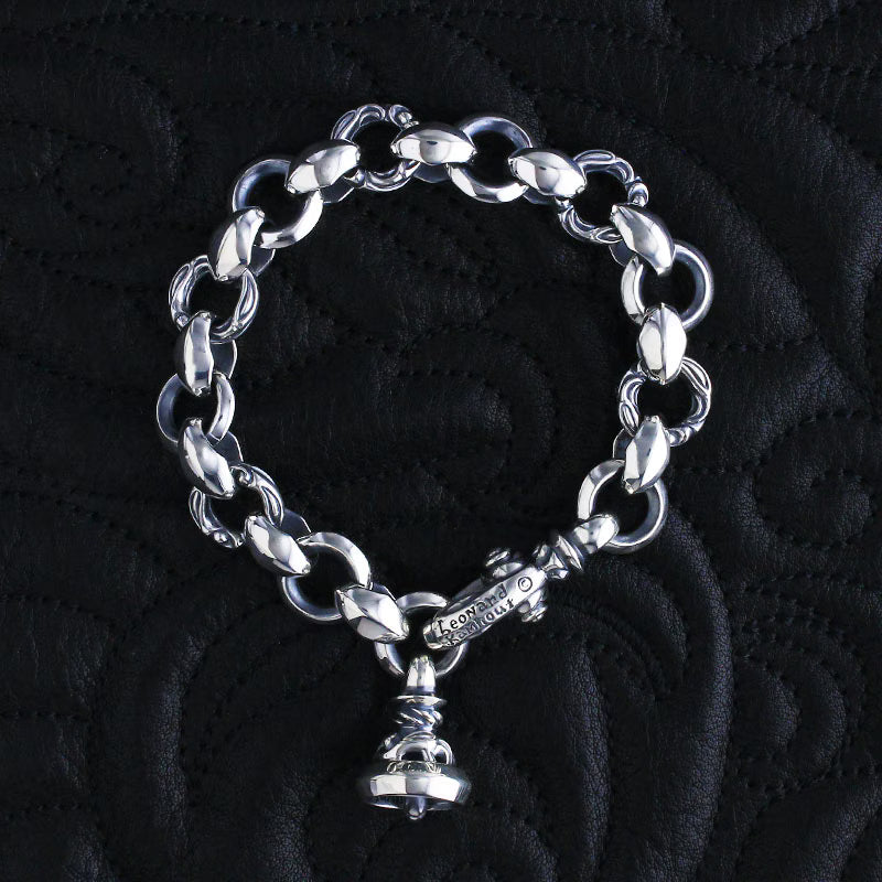 Cygnet Bevel with Heron Bell Bracelet (Leonard Kamhout Engraving)