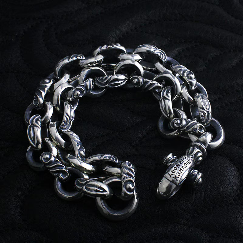 Double Raven Bracelet (Leonard Kamhout Engraving)