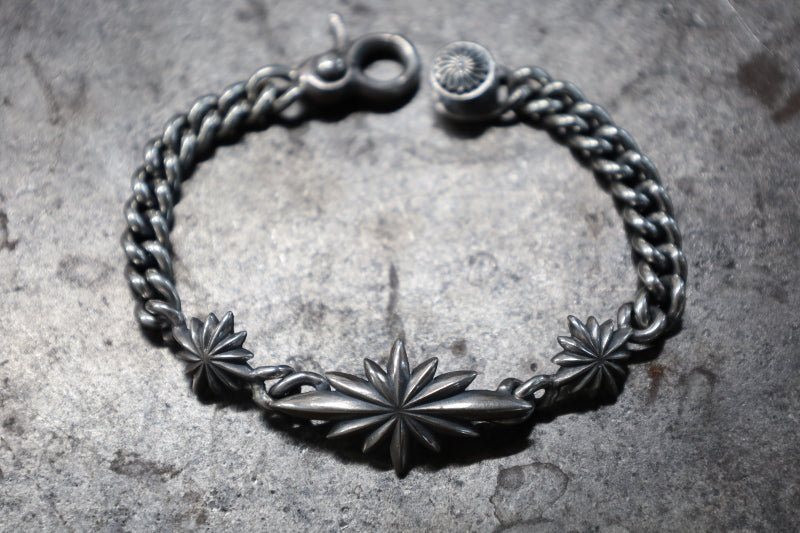 FCB-71 sun burst+sun/2.0mm twist chain bracelet