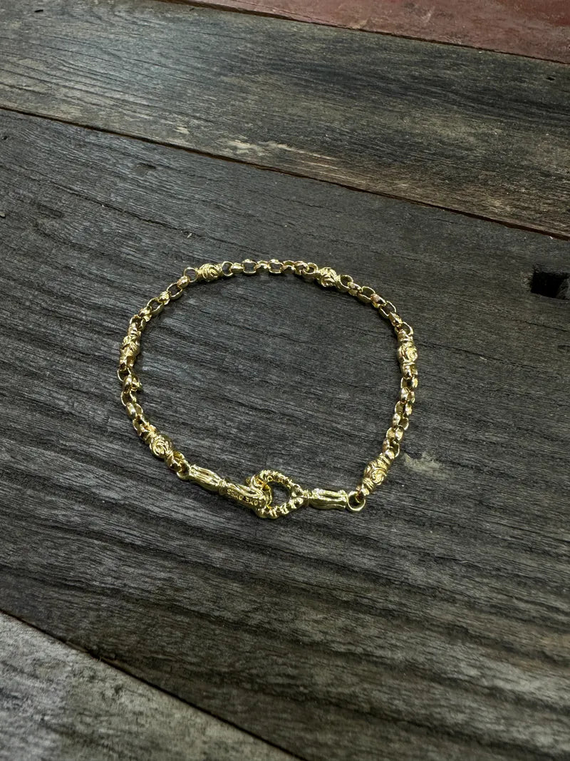 18k YG Mini silk eagle bracelet