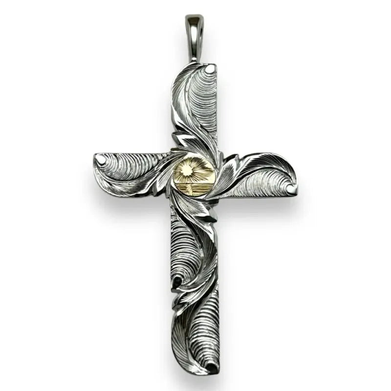 K18 Kaila motif cross pendant (Naru)