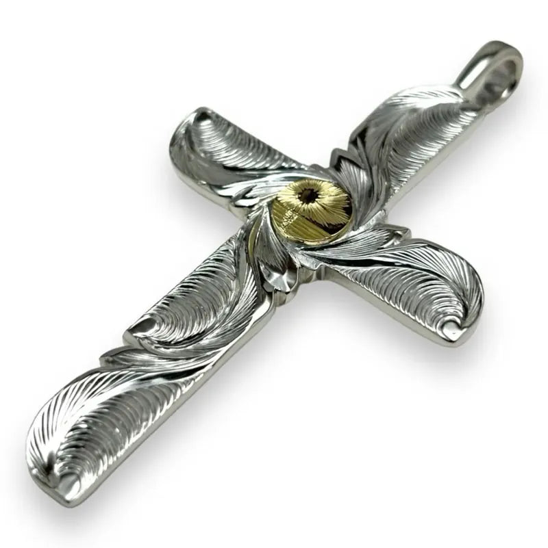 K18 Kaila motif cross pendant (Naru)