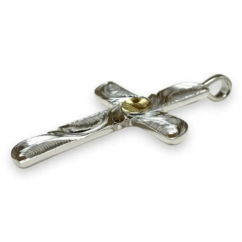 K18 Kaila motif cross pendant (Naru)