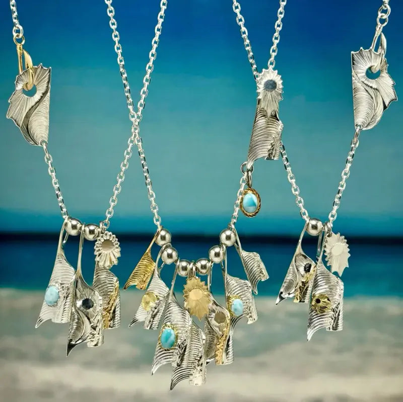 白頭浪 - 旭日 Pendant L Kai Engraved SV