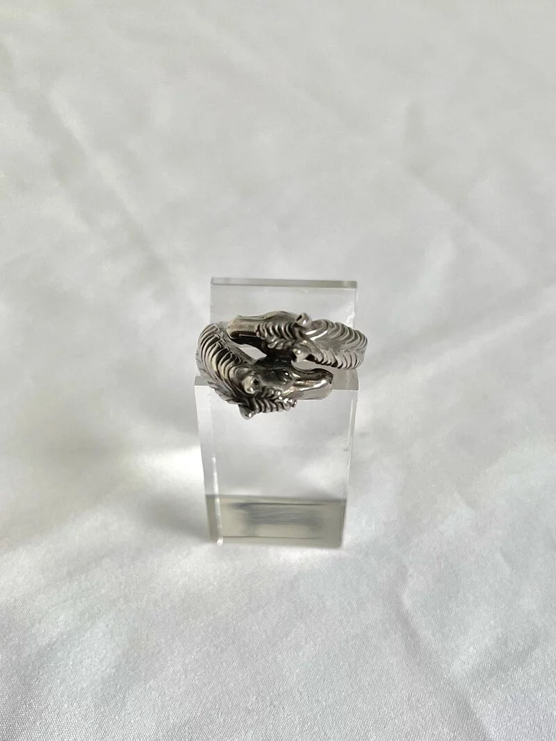 Two Horse Pinky Ring , Sterling