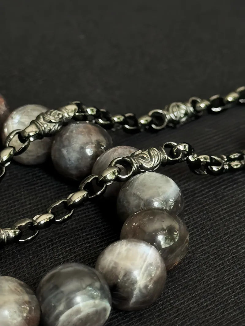 MINI SILK EAGLE RHODIUM NECKLACE