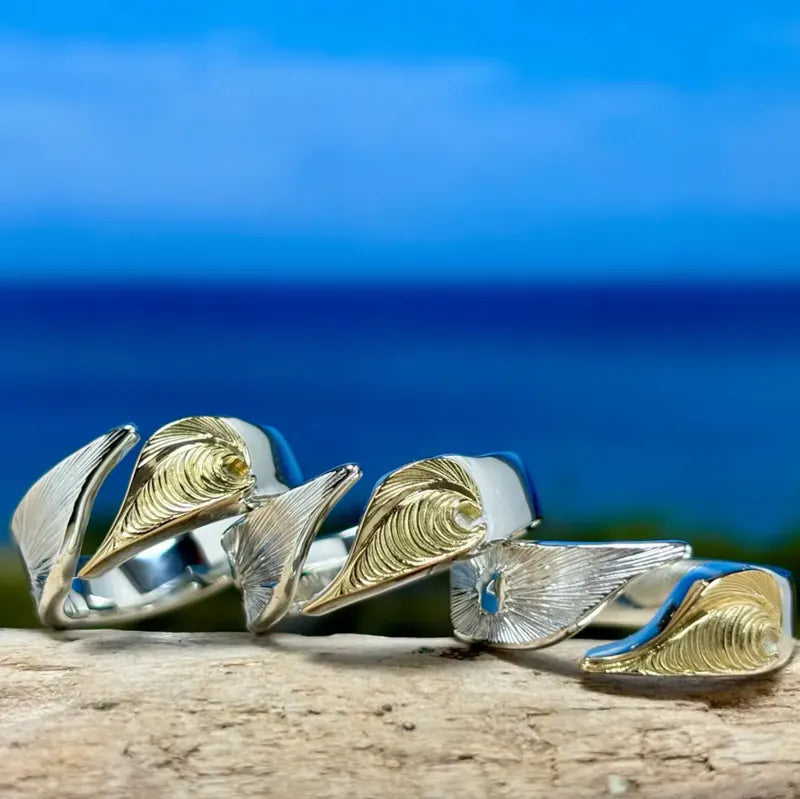鳴島 · 翔 K18 Motif Adjustable Ring (Nalu