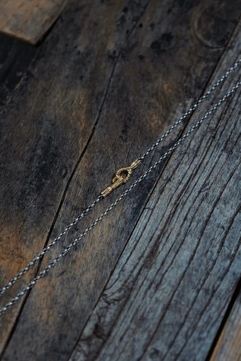 2mm ミニシルクネックレスチェーン YGフック付き