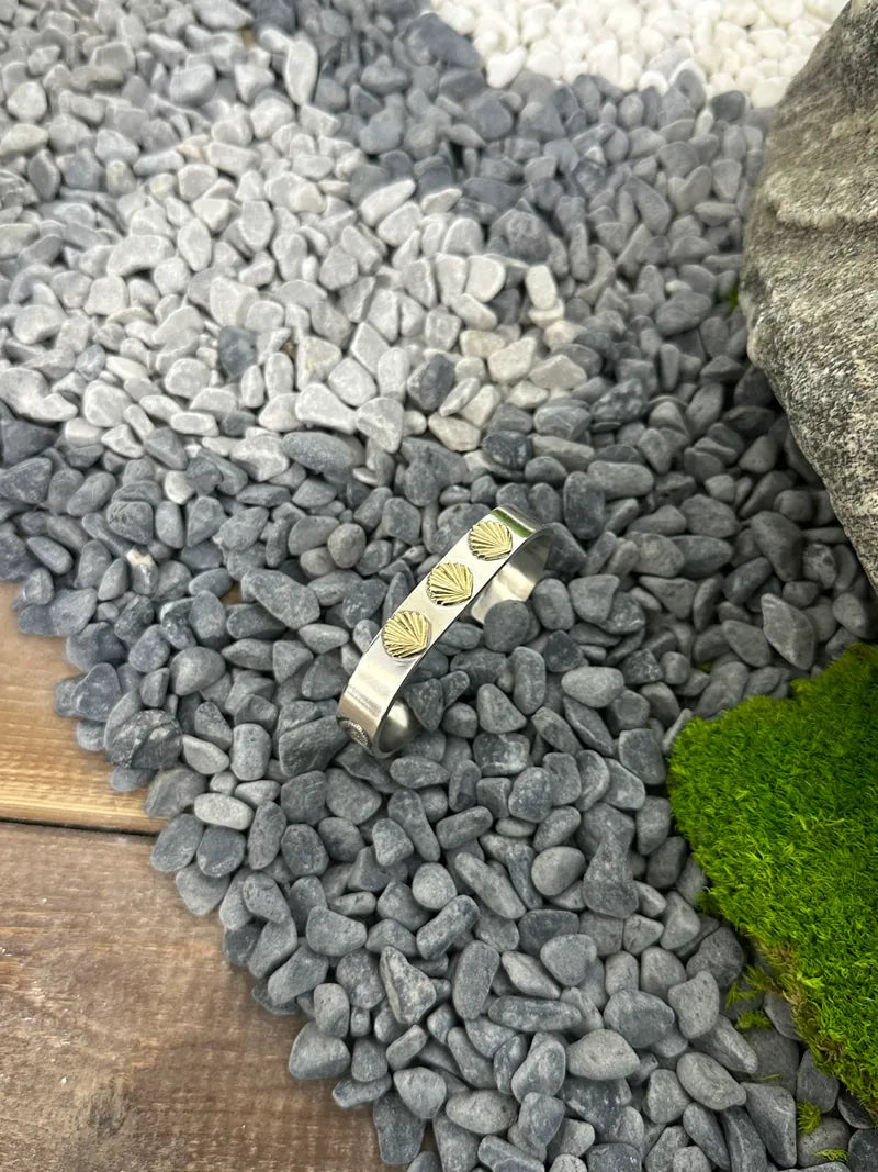 鳴島翔 三金貝殻 バングル